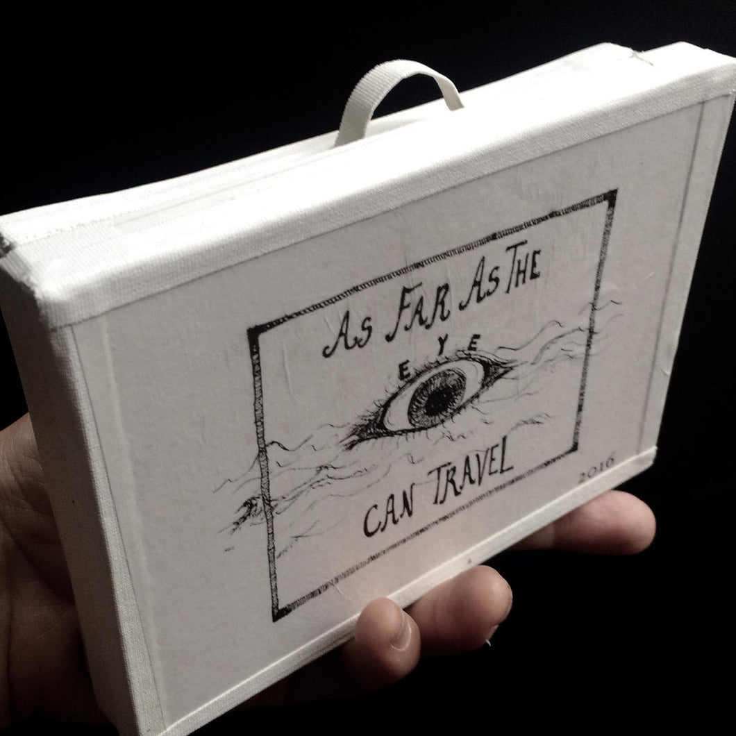 As Far As The Eye Can Travel 2021 Box Set in a handmade cardboard suitcase